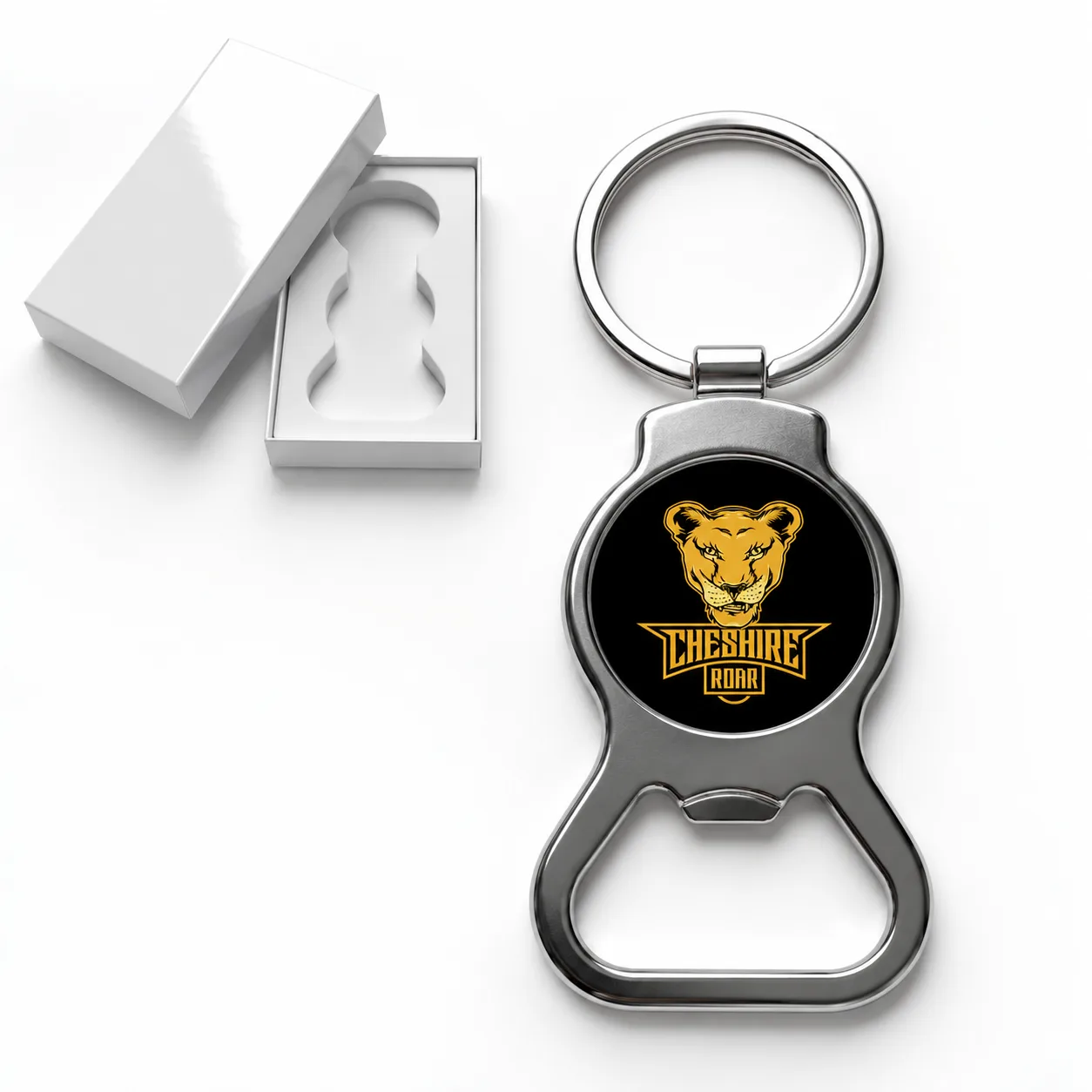 logo bottle opener keyring